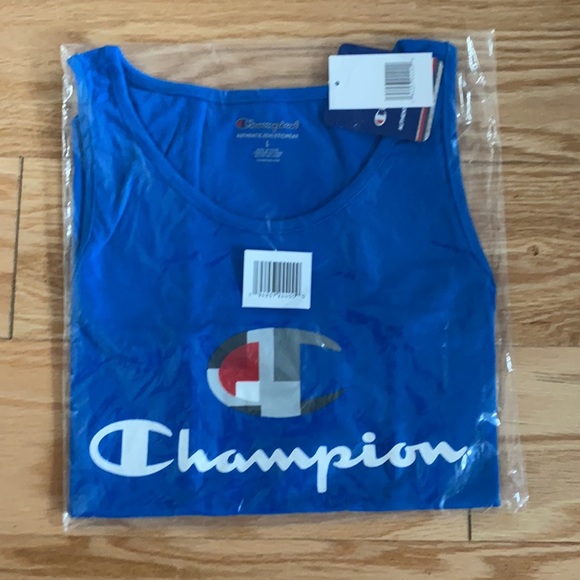 NWT-Boys Champion® Logo Tank Top-Color Bozetto Blue - Picture 3 of 5